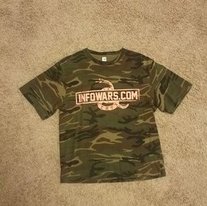 Alex Jones Infowars Dont Tread on Me camo hemmed